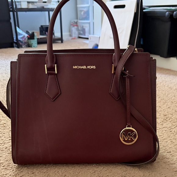 Michael Kors Handbags - Michael Kors Dark maroon Satchel Bag